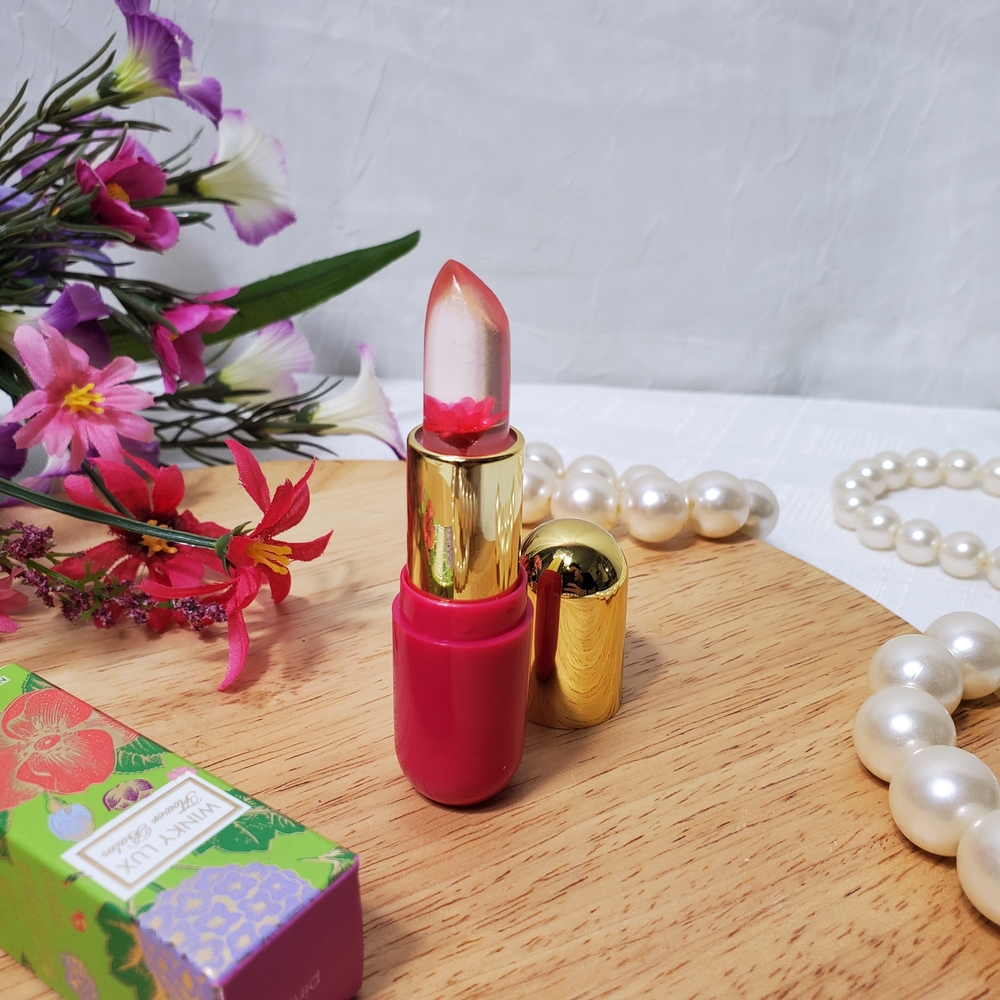 WINKY LUX Flower Lip Balm Color Women Men Pink pH-Balm Makeup Lip Stain Balm NIB